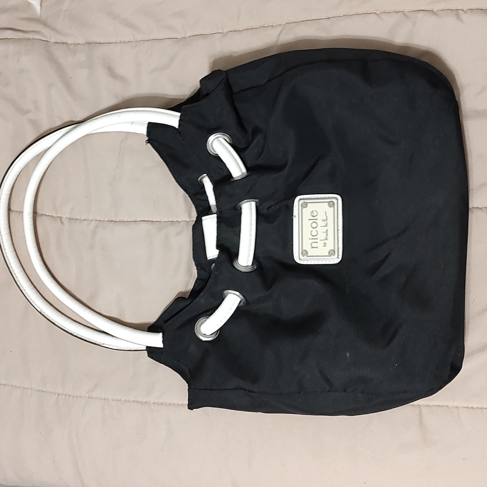 Nicole by Nicole Miller Black and White bag